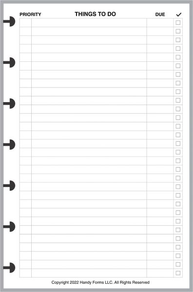 HPM To-Do Checklist with Priority and Due Date