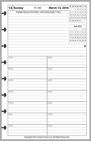 LVJ Daily Planner, 1 Page per Day, 3 Pages per Month (Style B)