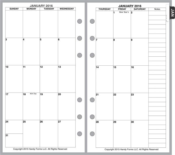 Weekly Planner Inserts No. 08