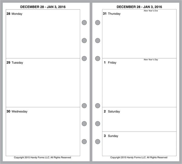 FPL Weekly Planner, 2 Pages per Week, 2 Pages per Month, No Lines (Style B)