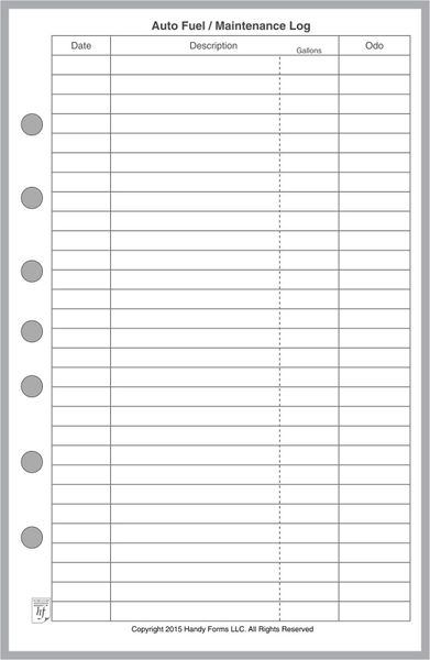 FCS Automobile Fuel & Maintenance Log