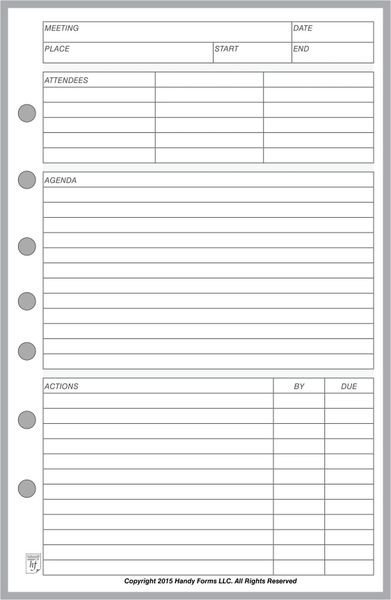 FCS Meeting Planner and Organizer | Handy Forms LLC