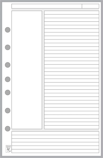 FCS Note Paper Designed for the Cornell Notetaking System | Handy Forms LLC