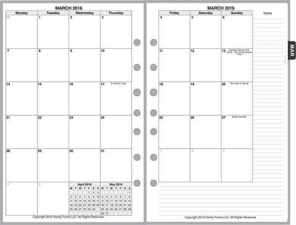 FCS Monthly Planner, 2 Pages per Month, 7-Columns, No Lines