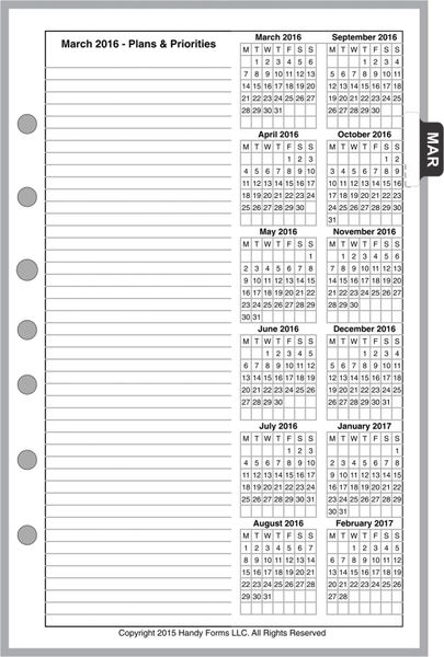 FCS Monthly Planner, 4 Pages per Month