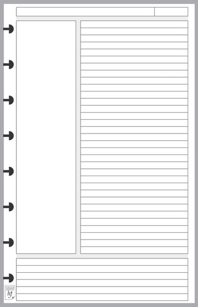 LVJ Note Paper Designed for the Cornell Notetaking System