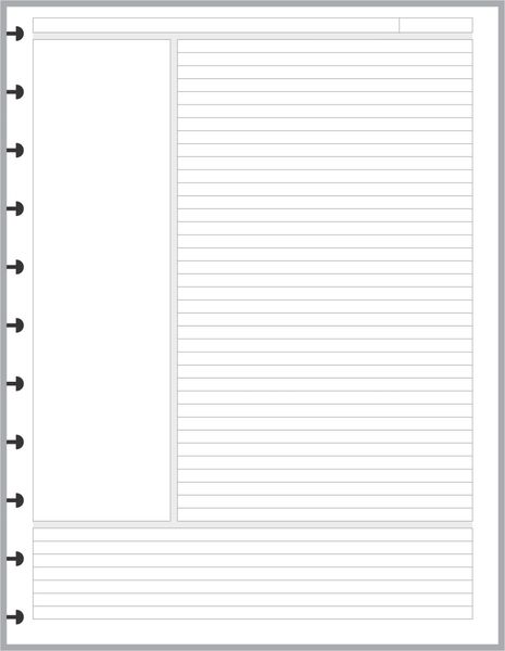 LVL Note Paper Designed for the Cornell Notetaking System