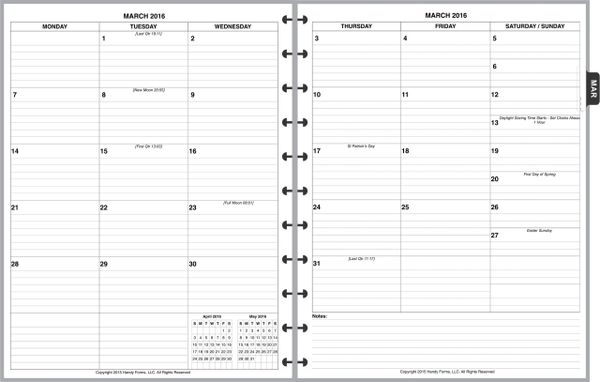 LVL Monthly Planner, 2 Pages per Month, 6-Columns, with Lines
