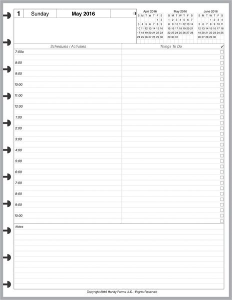 LVL Daily Planner, 1 Page per Day, 3 Pages per Month (Style A)