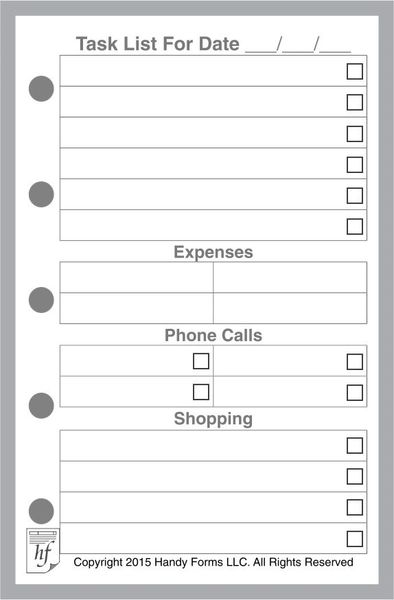 FMI Daily Task List