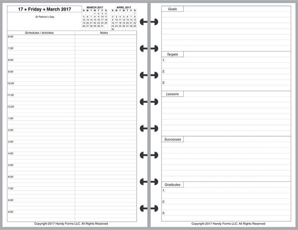 LVJ Daily Planner, 2 Pages per Day, 3 Pages per Month (Style B)