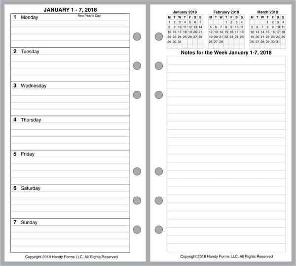 FPL Weekly Planner, 2 Pages per Week, 2 Pages per Month, with Lines (Style E)