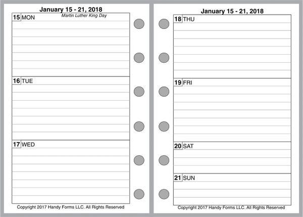 Fpk Weekly Planner, 2 Pages Per Week, 2 Pages Per Month, With Lines 