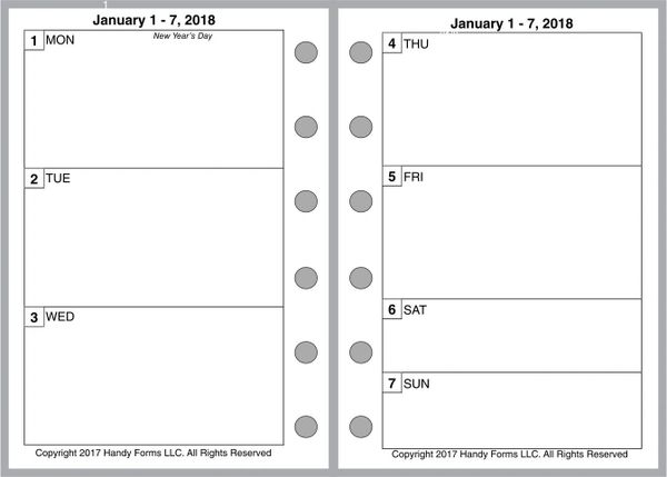 FPK Weekly Planner, 2 Pages per Week, 2 Pages per Month, No Lines (Style B)