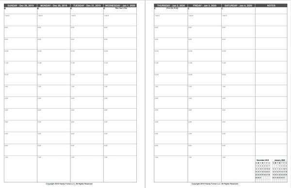 LVL Weekly Planner, 2 Pages per Week Vertical, 2 Pages per Month, with ...