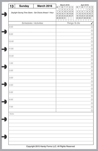 LVJ Daily Planner, 1 Page per Day, 3 Pages per Month (Style A)