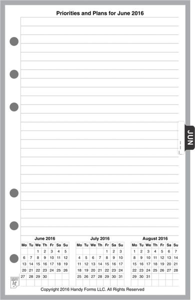 FCC Daily and Monthly Planner, 2 Pages per Day, 2 Pages per Month, Style A