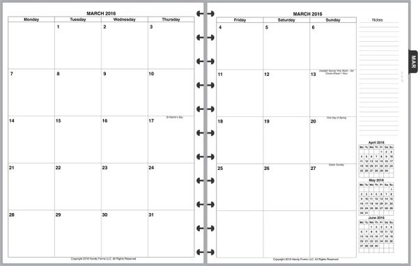 LVL Monthly Planner, 4 Pages per Month, No Lines