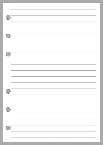 A6 Lined Note Paper