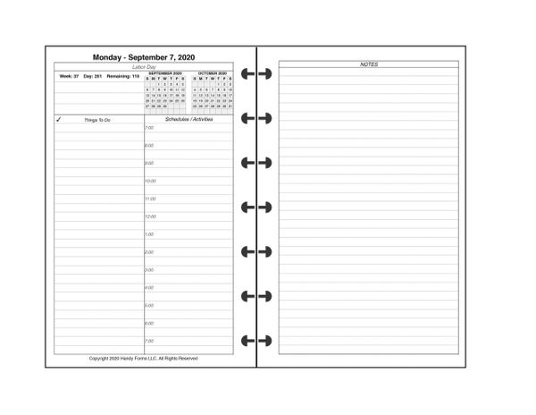 HPM Daily and Monthly Planner, 2 Pages per Day, 2 Pages per Month ...