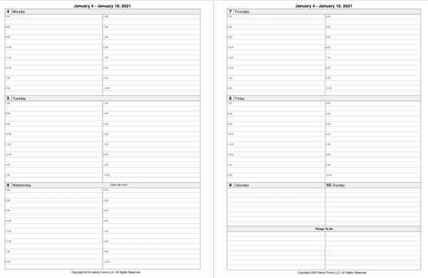 Lvl Weekly Planner 2 Pages Per Week 2 Pages Per Month Style B To