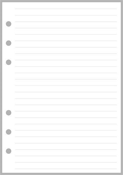 PW Lined Note Paper - Personal Wide