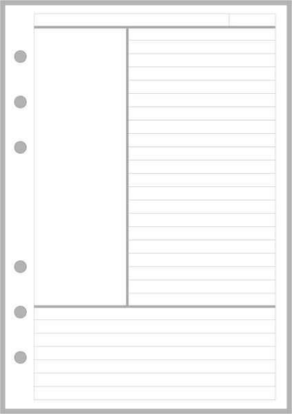 PW Note Paper Designed for the Cornell Notetaking System - Personal ...