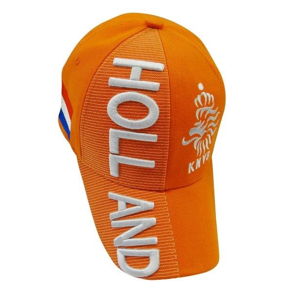 HOLLAND ORANGE COUNTRY FLAG KNVB LOGO FIFA SOCCER WORLD CUP EMBOSSED HAT CAP.. HIGH QUALITY .. NEW