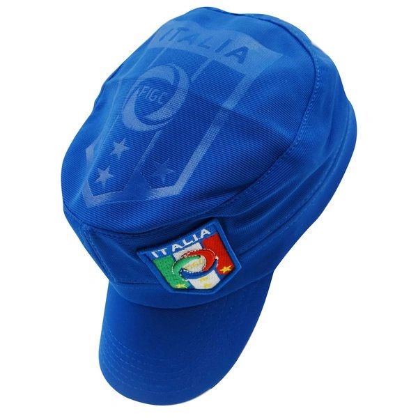 ITALIA ITALY BLUE FIGC LOGO FIFA SOCCER WORLD CUP MILITARY STYLE HAT CAP .. HIGH QUALITY .. NEW