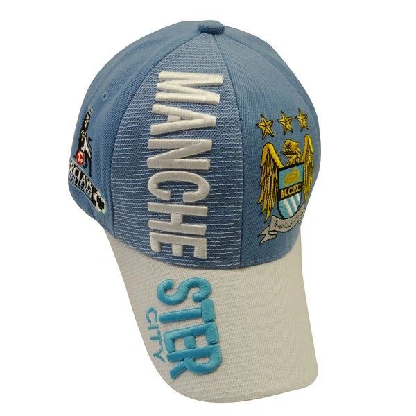MANCHESTER CITY WITH LOGO SOCCER EMBOSSED HAT CAP .. HIGH QUALITY .. NEW