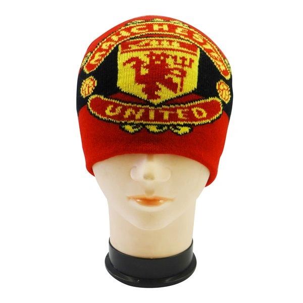 MANCHESTER UNITED BLACK RED WITH LOGO SOCCER TOQUE HAT .. HIGH QUALITY .. NEW