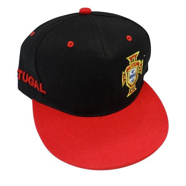PORTUGAL BLACK RED FPF LOGO FIFA SOCCER WORLD CUP HIP HOP HAT CAP .. NEW