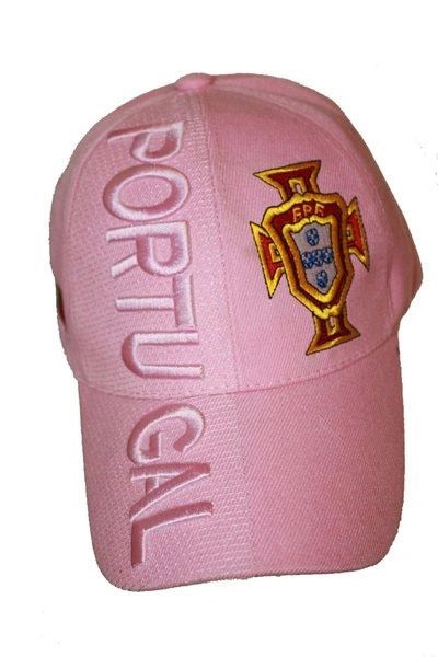 PORTUGAL PINK FPF LOGO FIFA SOCCER WORLD CUP EMBOSSED HAT CAP .. FOR LADIES .. NEW