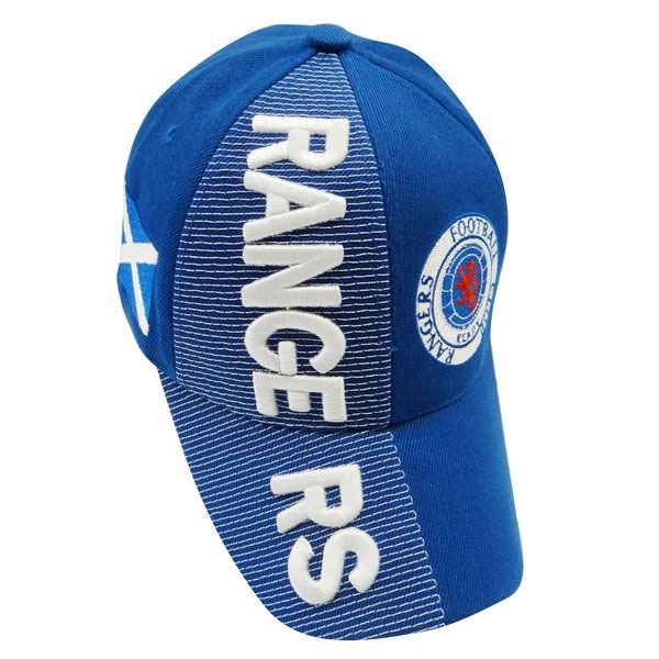 RANGERS BLUE COUNTRY FLAG WITH LOGO SOCCER EMBOSSED HAT CAP .. NEW