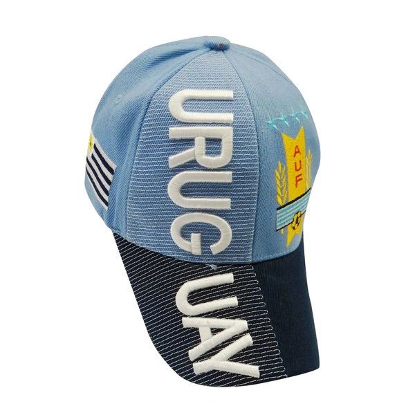 URUGUAY BLACK BLUE AUF LOGO FIFA SOCCER WORLD CUP EMBOSSED HAT CAP .. NEW