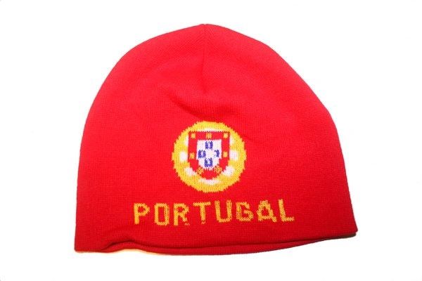 PORTUGAL RED COUNTRY FLAG TOQUE HAT .. NEW