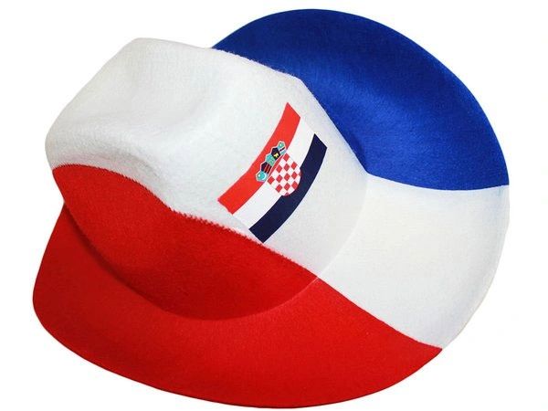CROATIA RED WHITE BLUE COUNTRY FLAG COWBOY STYLE HAT .. NEW