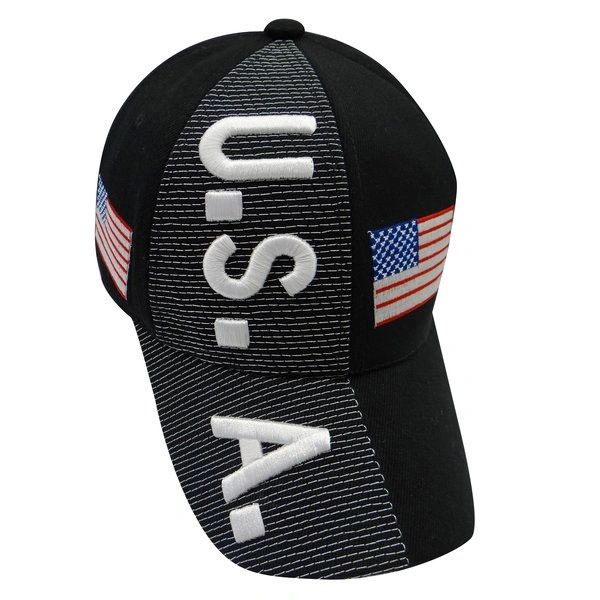 USA BLACK COUNTRY FLAG EMBOSSED HAT CAP .. NEW
