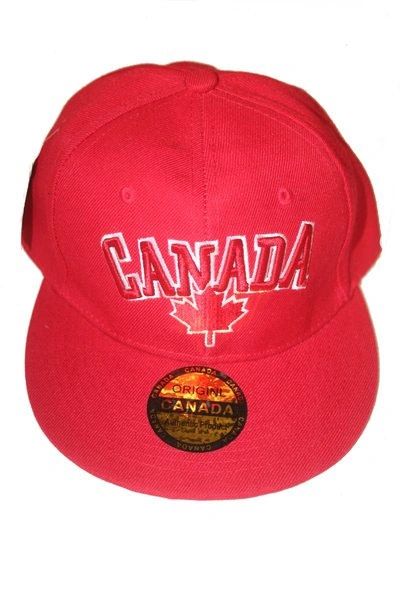 CANADA RED WITH MAPLE LEAF HIP HOP HAT CAP .. NEW