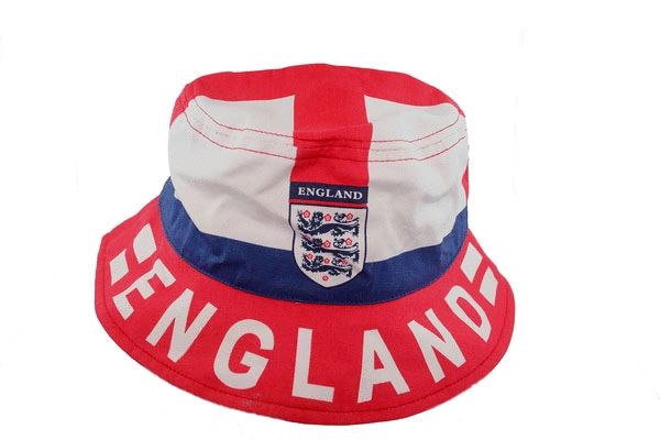 ENGLAND COUNTRY FLAG WITH 3 LIONS BUCKET HAT CAP ..For Kids ..Size : 54.. NEW