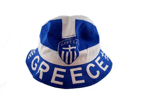 GREECE COUNTRY FLAG BUCKET HAT CAP .. SIZE 54 OR 6 3/4 .. NEW