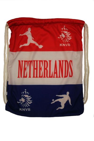 NETHERLANDS HOLLAND COUNTRY FLAG DRAWSTRING KNAPSACK BAG ..SIZE : 14" X 8" INCHES .. NEW AND IN A PACKAGE