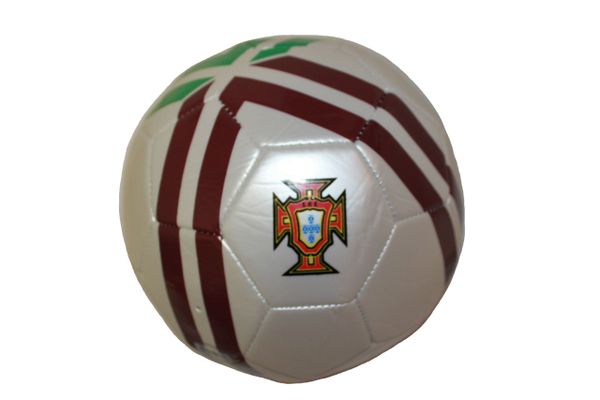 PORTUGAL WHITE WITH GREEN & BROWN STRIPES FIFA WORLD CUP SOCCER BALL SIZE 5 .. NEW AND IN A PACKAGE