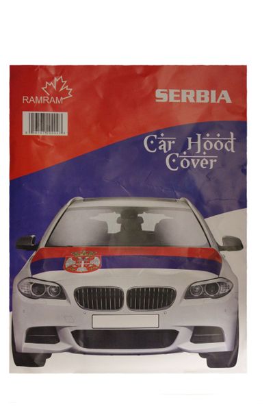 SERBIA Country Flag CAR HOOD COVER.