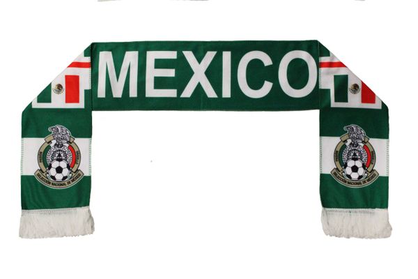 MEXICO Country Flag , Seleccion Nacional De Mexico Logo FIFA World Cup WARM THIN CRASHED FLEECE SCARF