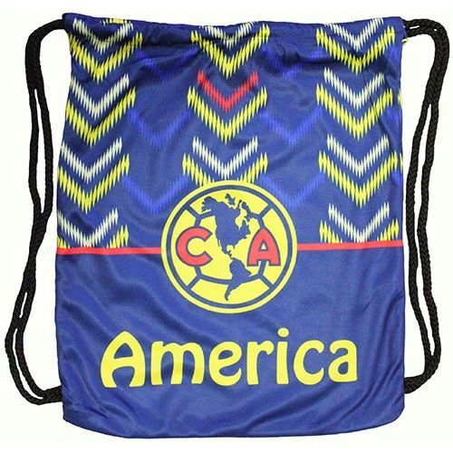 CLUB AMERICA ( Mexico ) Soccer Team DRAWSTRING KNAPSACK BAG .. Size : 14" X 18" Inch