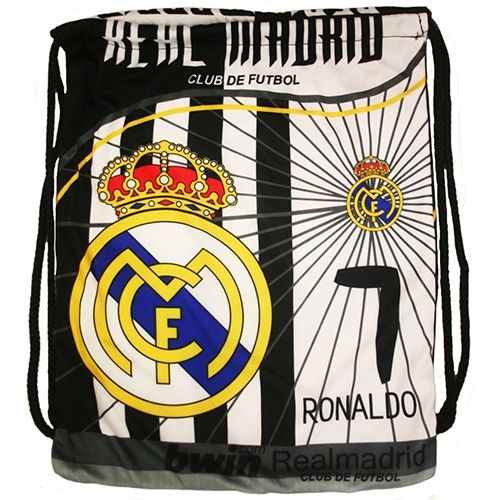 REAL MADRID Soccer Team Logo DRAWSTRING KNAPSACK BAG