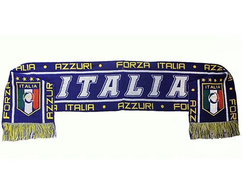 AZZURI FORZA , FIGC Logo , 4 Stars Soccer Team Logo THICK SCARF