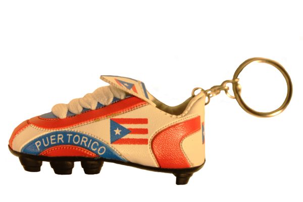 PUERTO RICO COUNTRY FLAG SHOE CLEAT KEYCHAIN