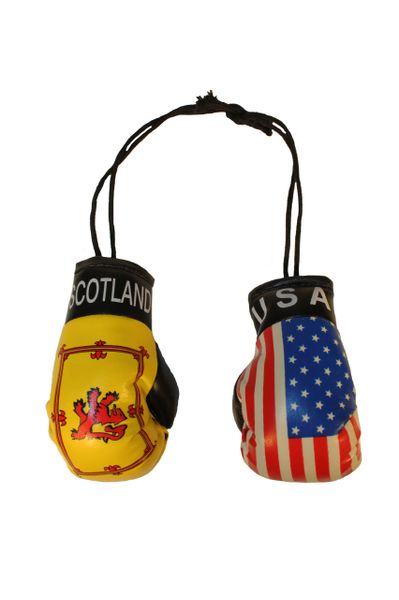 USA & SCOTLAND Lion Rampant Country Flags Mini BOXING GLOVES